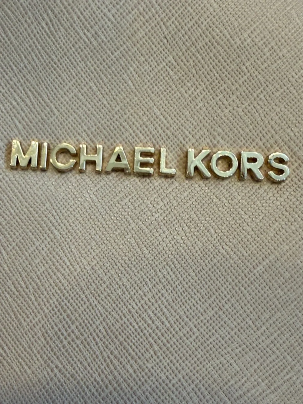 MICHAEL Michael Kors Quinn Large Pebbled Leather Tote Bag BEIGE